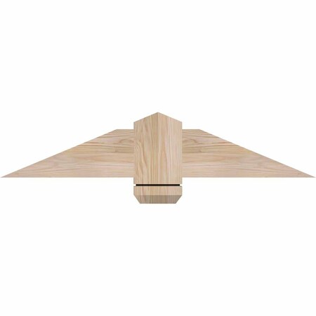 Ekena Millwork Eugene Smooth Timber Gable Bracket, Douglas Fir, 36"W x 7"H x 5 1/2"D x 5 1/2"F, 5/12 Pitch GBW036X07X0606EUG00SDF